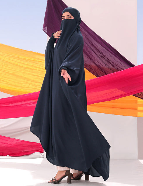 Plain Jilbab - Charcoal