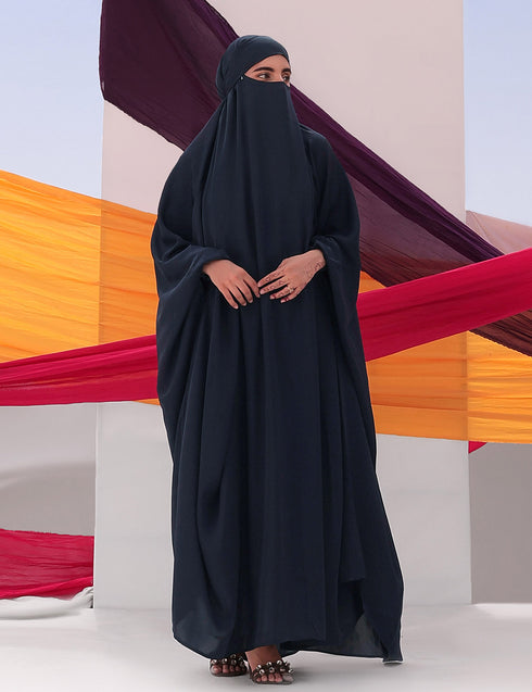 Plain Jilbab - Charcoal