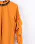 Beaded Neck and Ruffle Sleeves Shirt - The Hijab Company