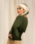 Ribbed Waist Puffy Sleeves Top - The Hijab Company