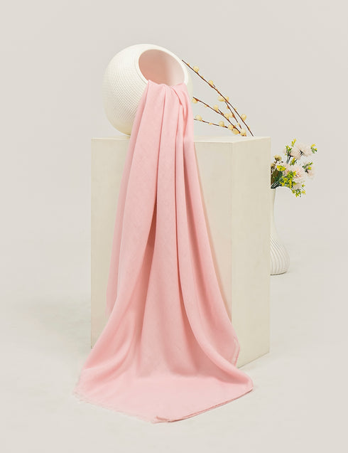 Plain Lawn Hijabs - Rose