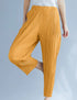 Pleated Narrow Pant - Mustard - The Hijab Company